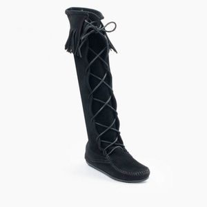 Minnetonka Front Lace Knee High Boot